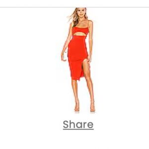 Superdown Vibrant Red Backless Dress